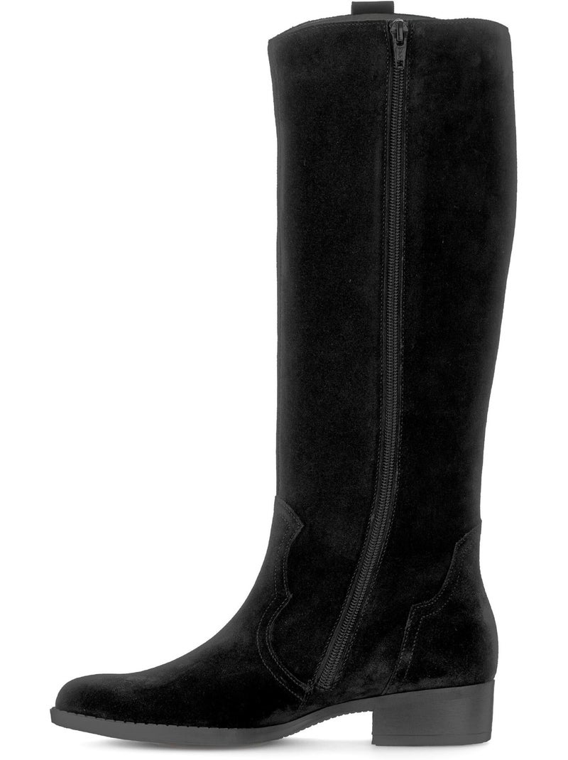 Bottines  en daim Noir Noir - Kiabi