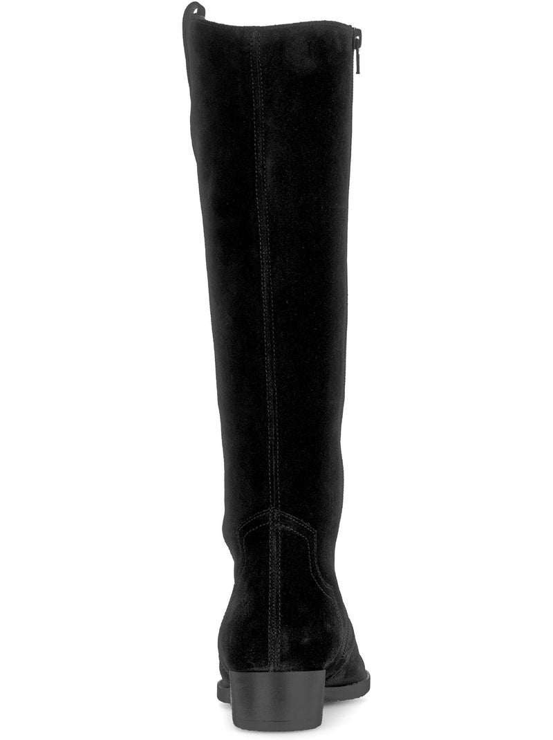Bottines  en daim Noir Noir - Kiabi
