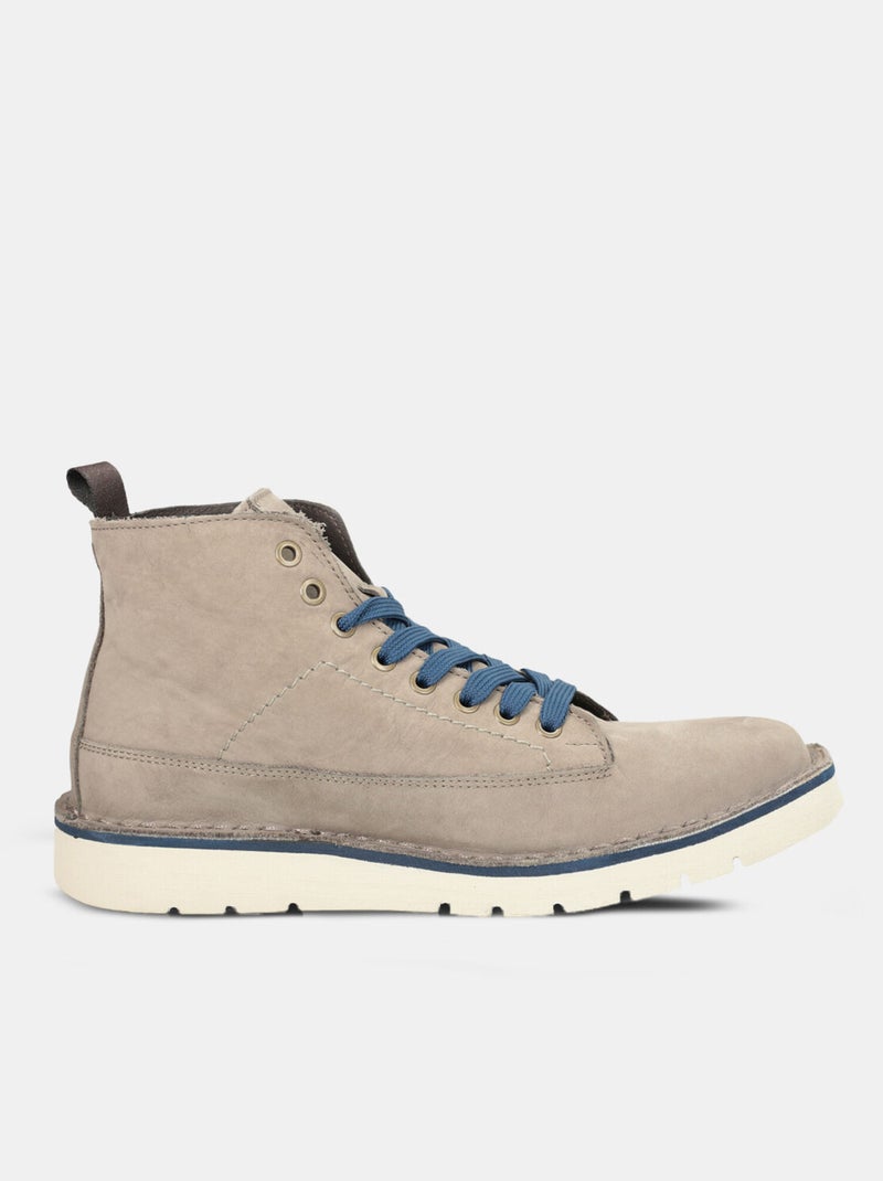 Bottines en nubuck BATA Taupe - Kiabi
