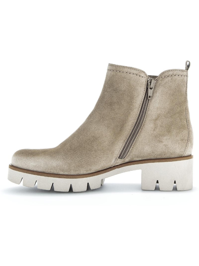 Bottines  en Nubuck Beige - Kiabi