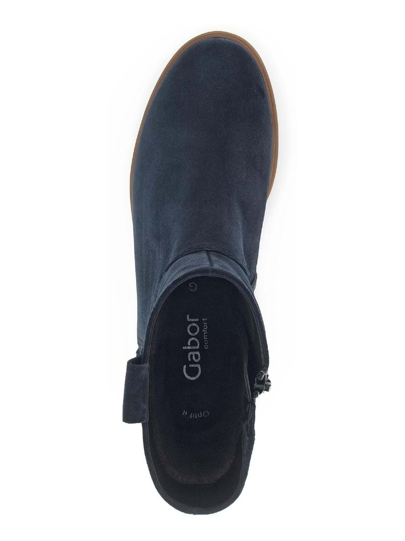 Bottines  en Nubuck Bleu - Kiabi