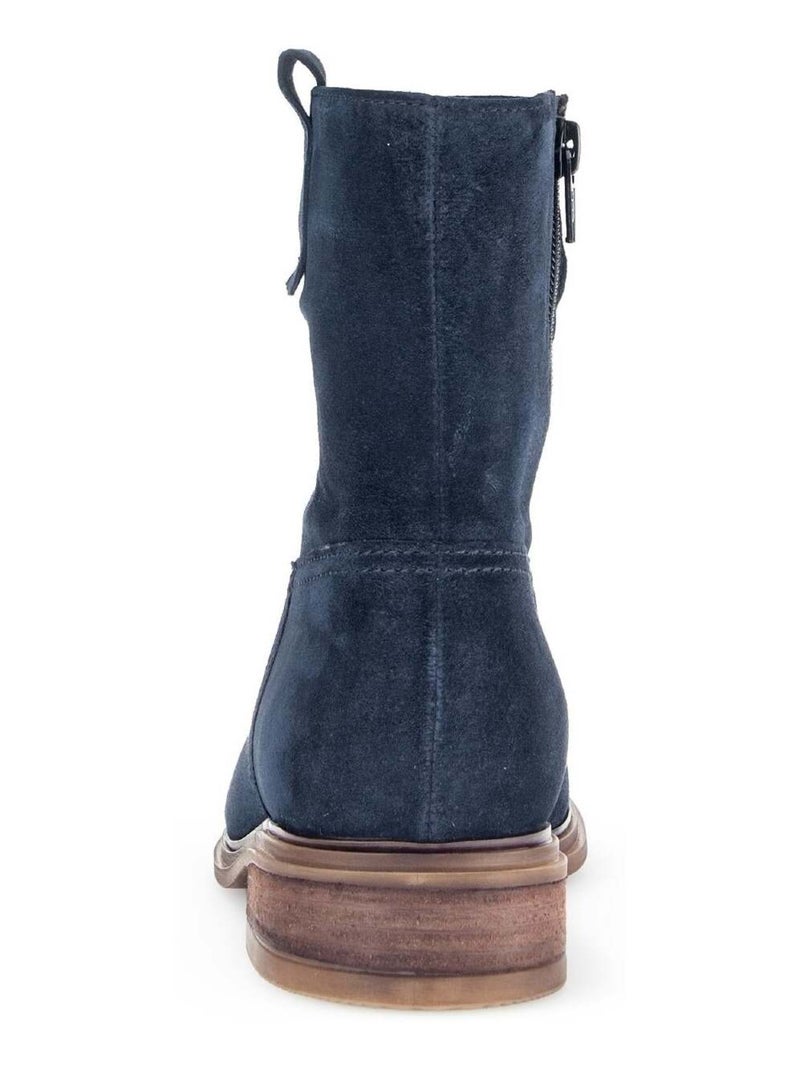 Bottines  en Nubuck Bleu - Kiabi