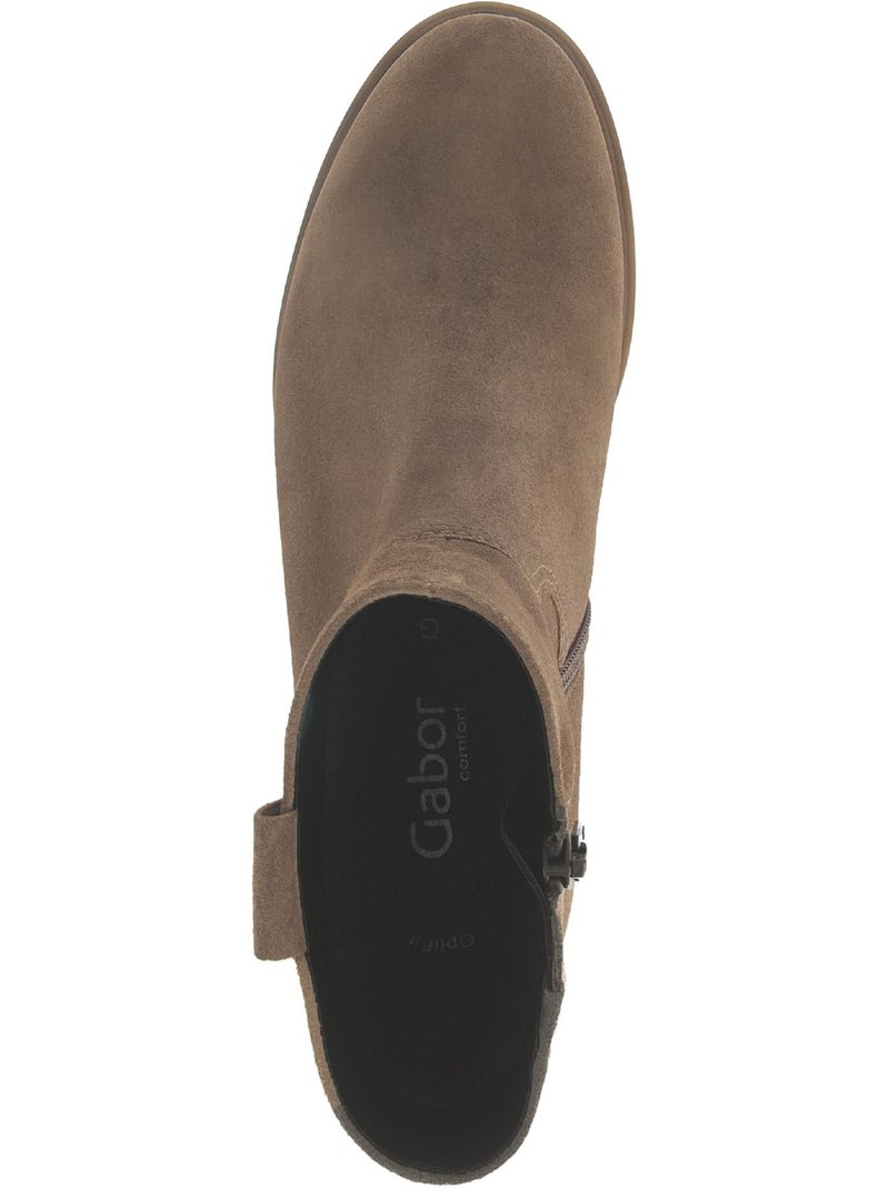 Bottines  en Nubuck Marron clair - Kiabi