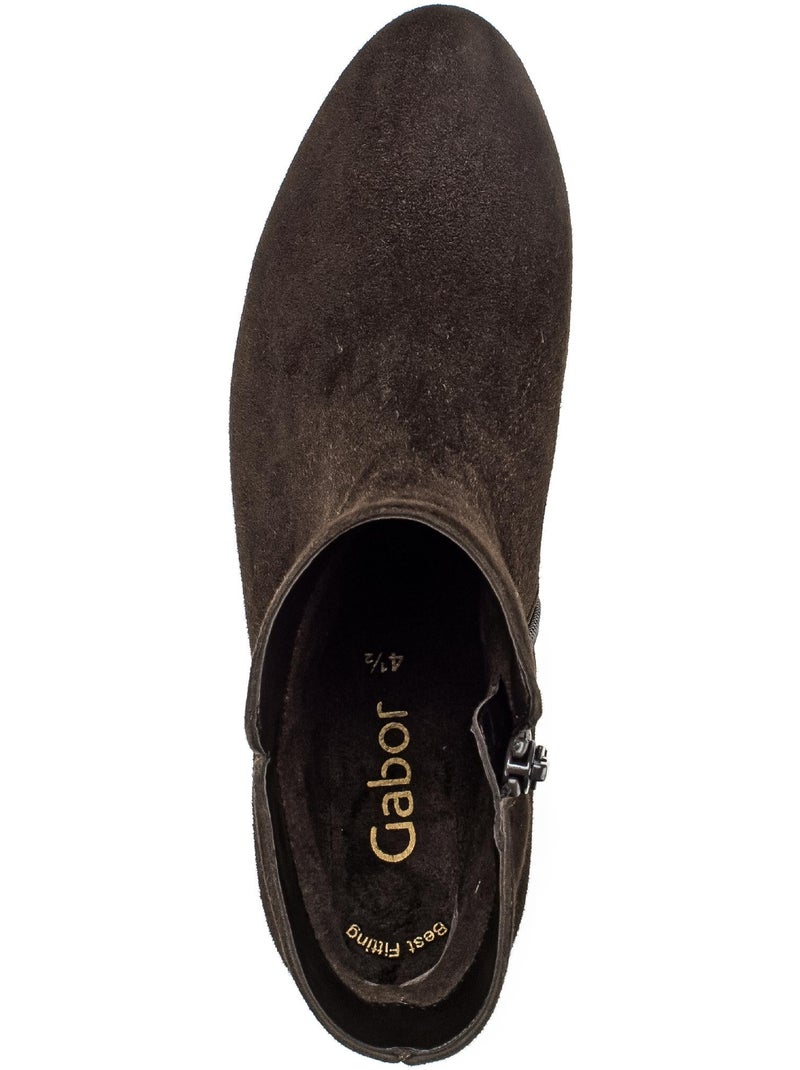 Bottines  en Nubuck Marron clair - Kiabi