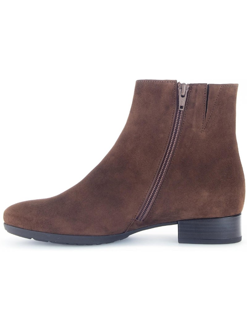 Bottines  en Nubuck Marron - Kiabi