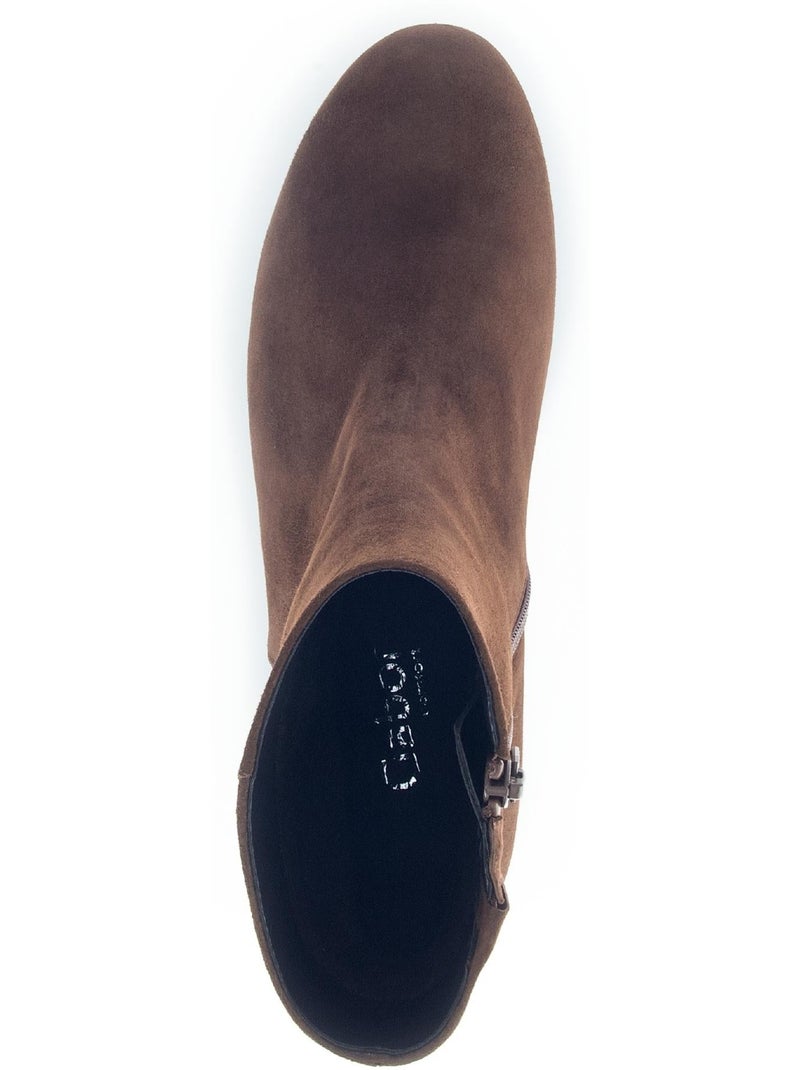 Bottines  en Nubuck Marron - Kiabi