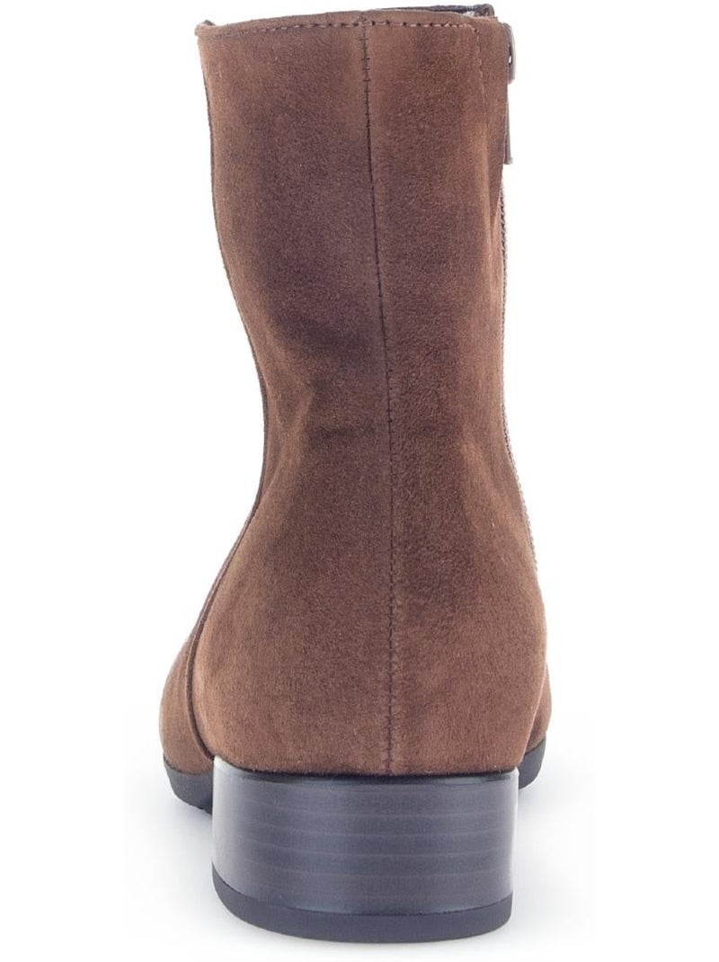 Bottines  en Nubuck Marron - Kiabi