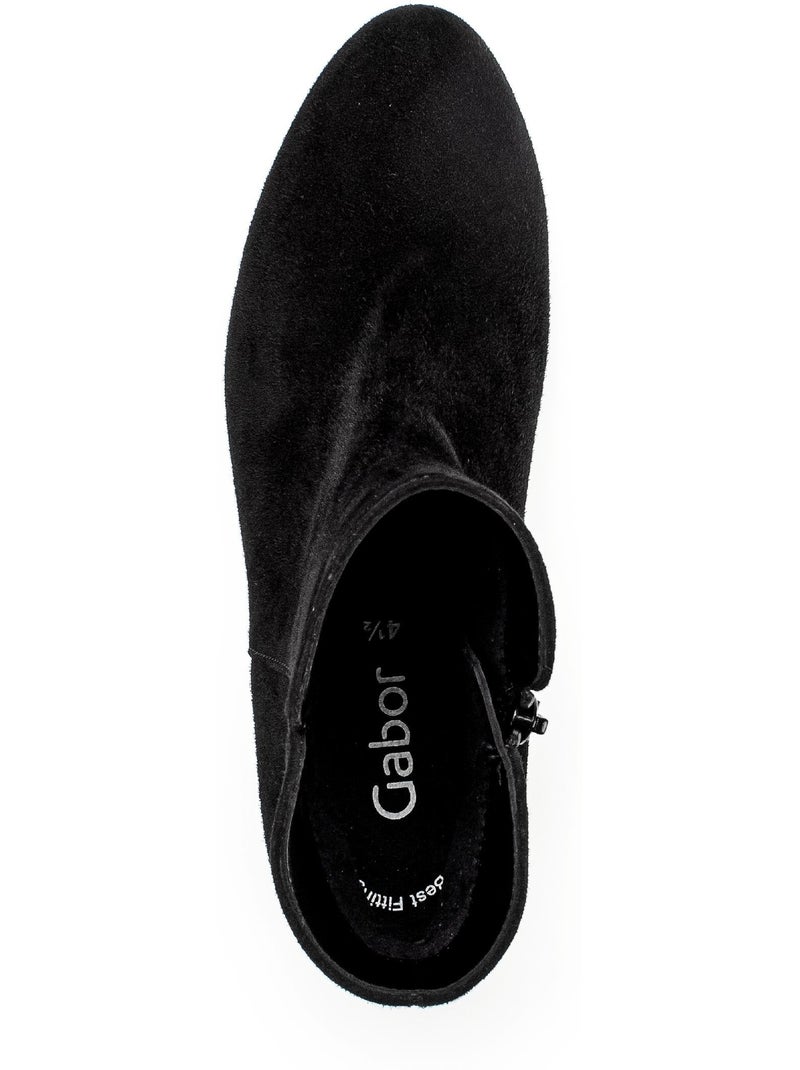 Bottines  en Nubuck Noir - Kiabi