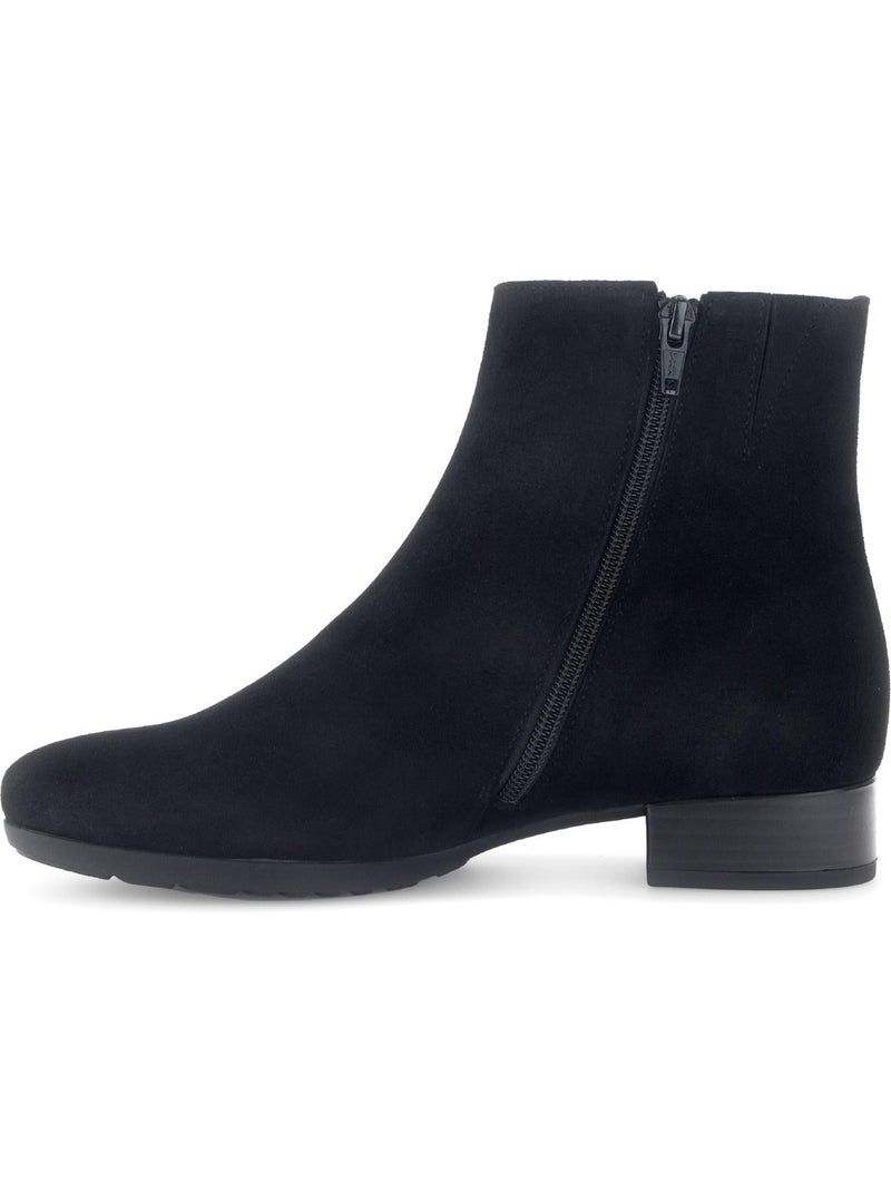 Bottines  en Nubuck Noir - Kiabi