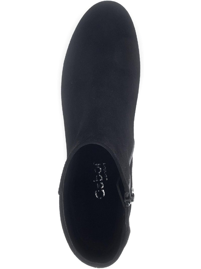 Bottines  en Nubuck Noir - Kiabi