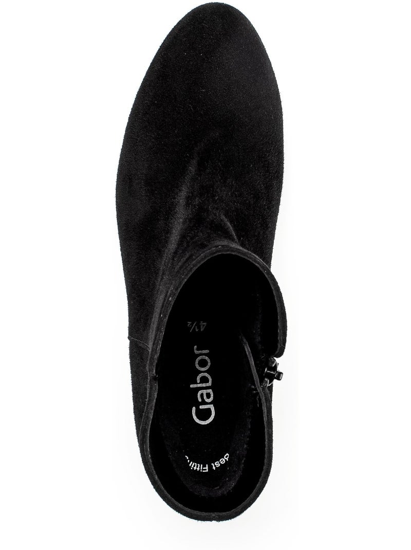 Bottines  en Nubuck Noir Noir - Kiabi