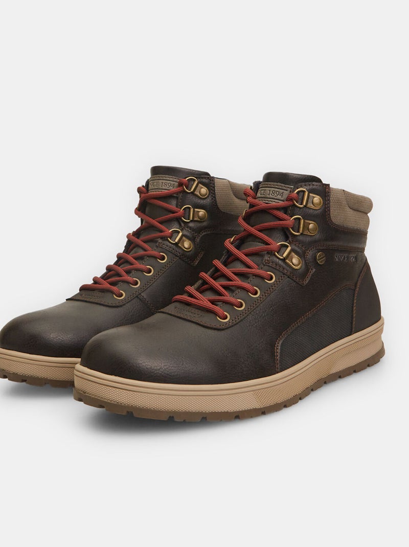 Bottines en similicuir BATA Marron - Kiabi