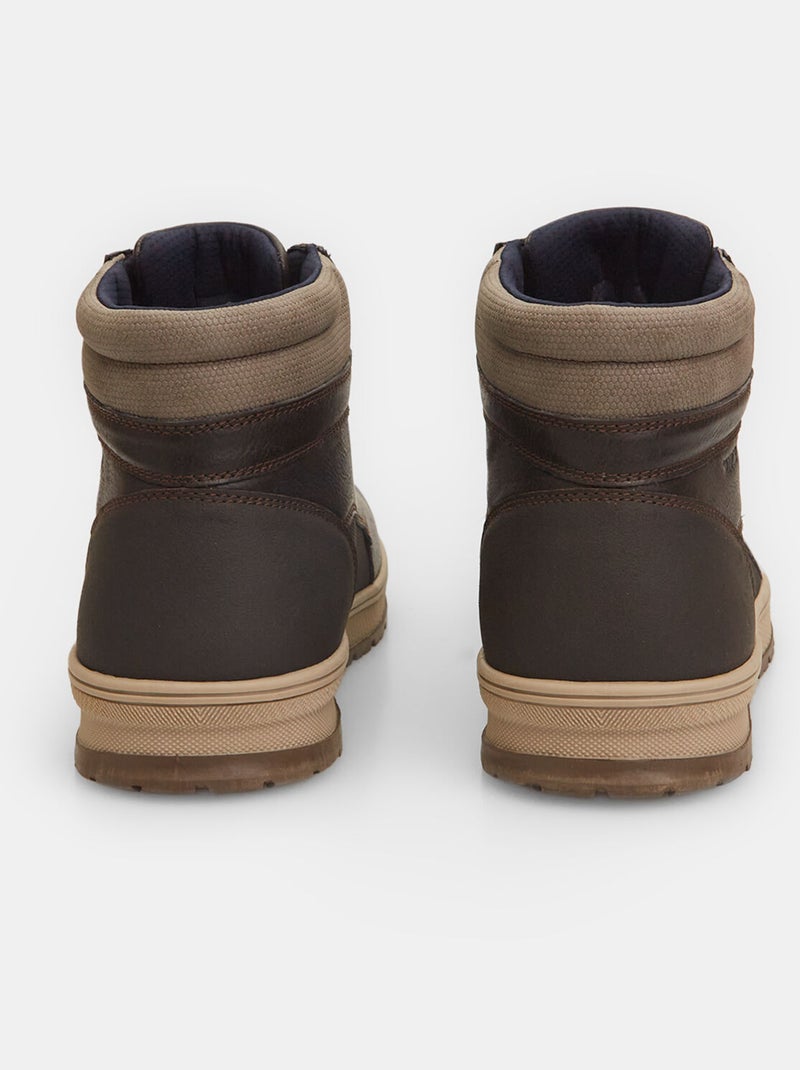 Bottines en similicuir BATA Marron - Kiabi