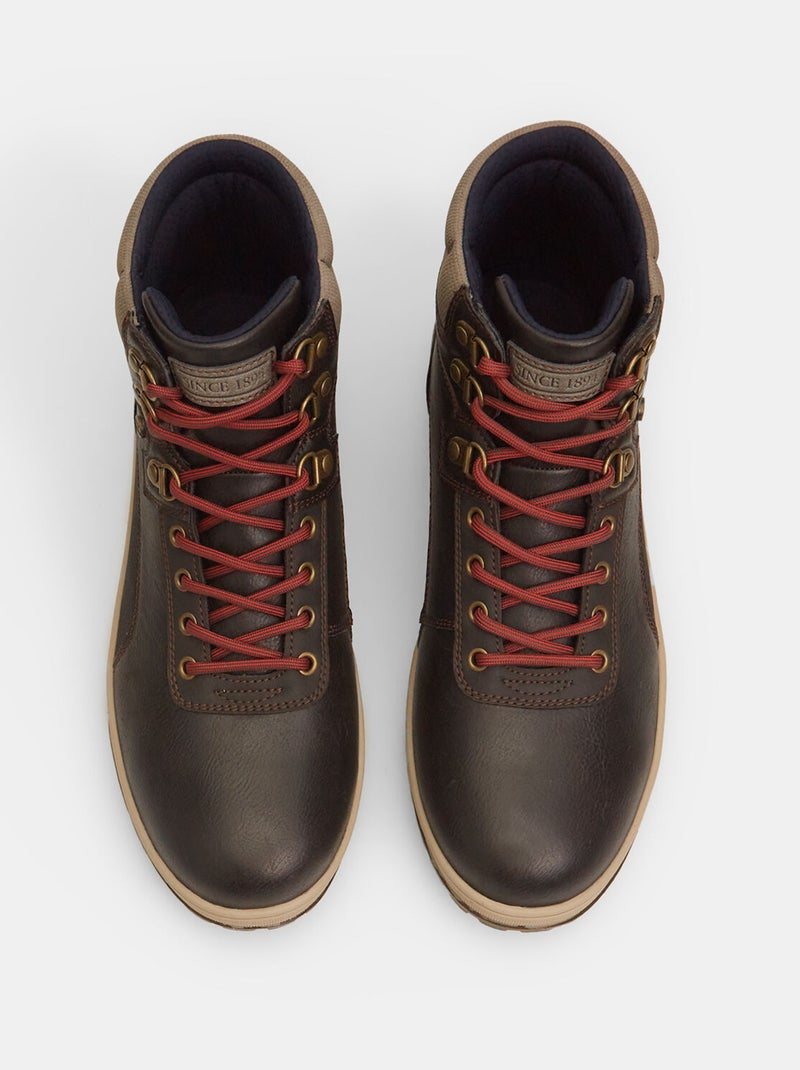 Bottines en similicuir BATA Marron - Kiabi