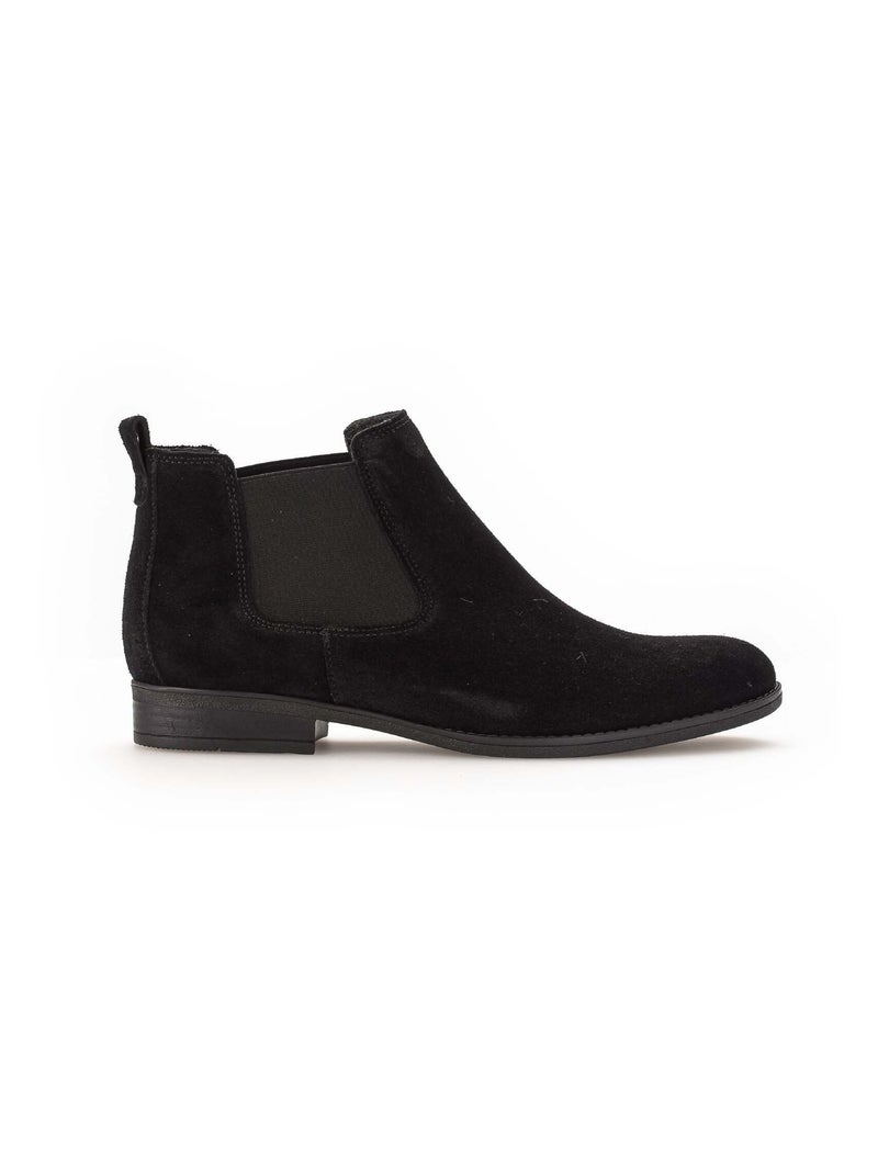 Bottines  en suède Noir Noir - Kiabi