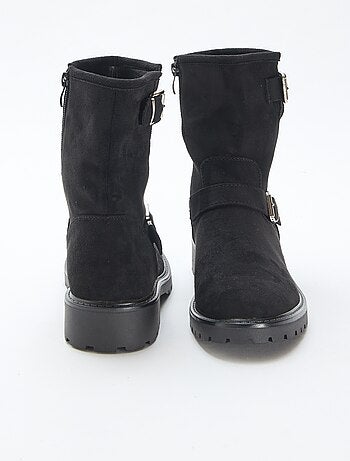 Bottines en suédine avec boucle