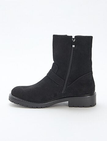 Bottines en suédine avec boucle