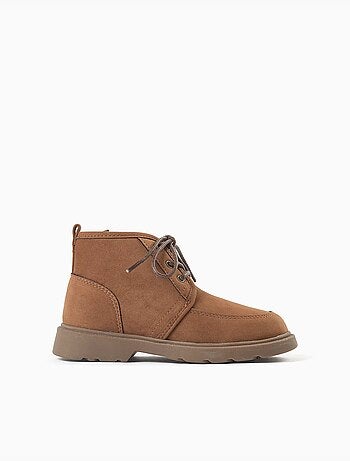 Bottines en suédine avec lacets