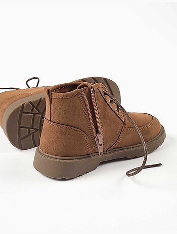 Bottines en suédine avec lacets