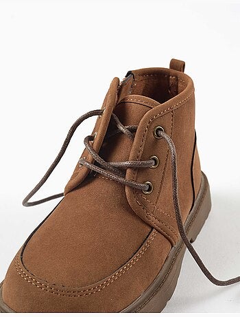 Bottines en suédine avec lacets