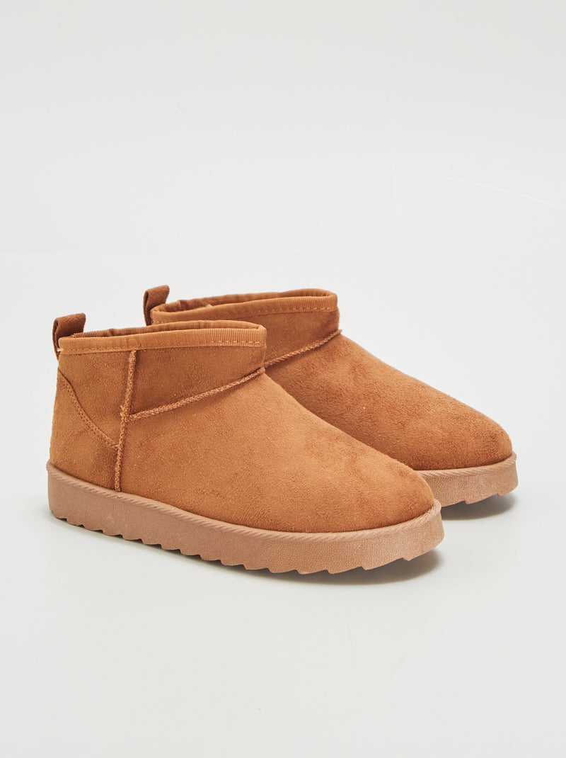 Bottines en suédine Marron - Kiabi