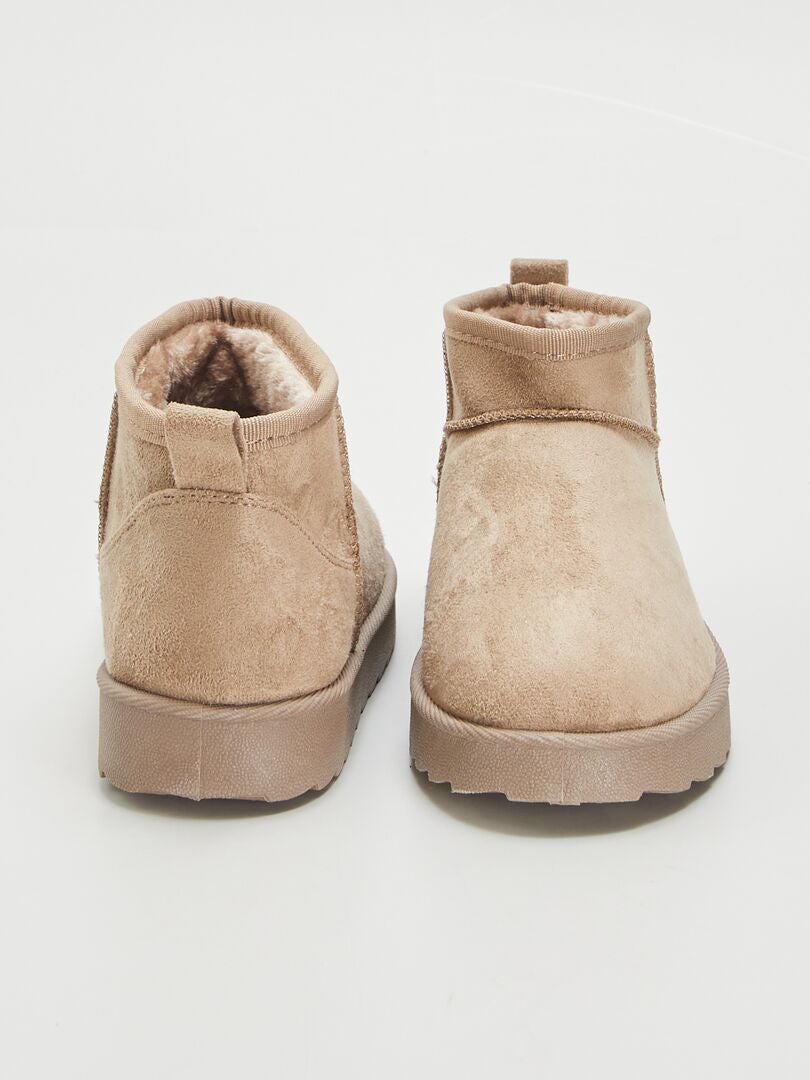 Bottines en suédine Marron - Kiabi