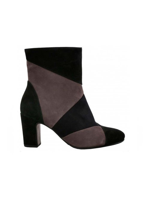 Bottines en velours à talon - Kiabi