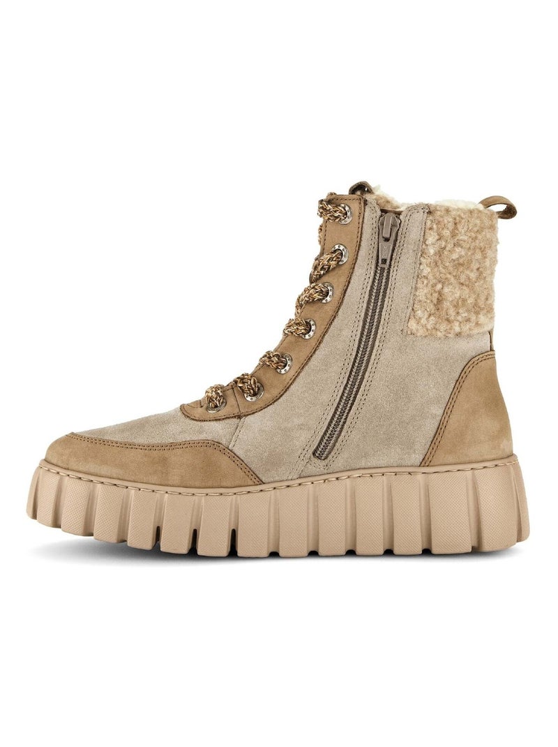 Bottines  en velours Beige - Kiabi