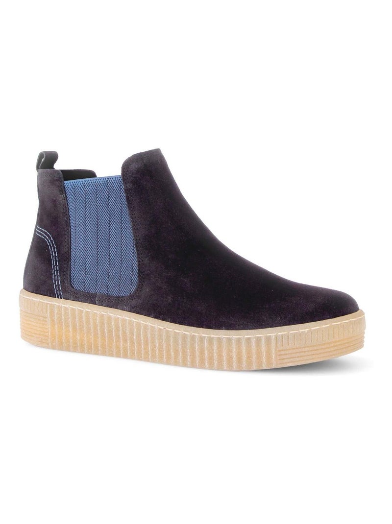 Bottines  en velours Gabor Bleu marine - Kiabi