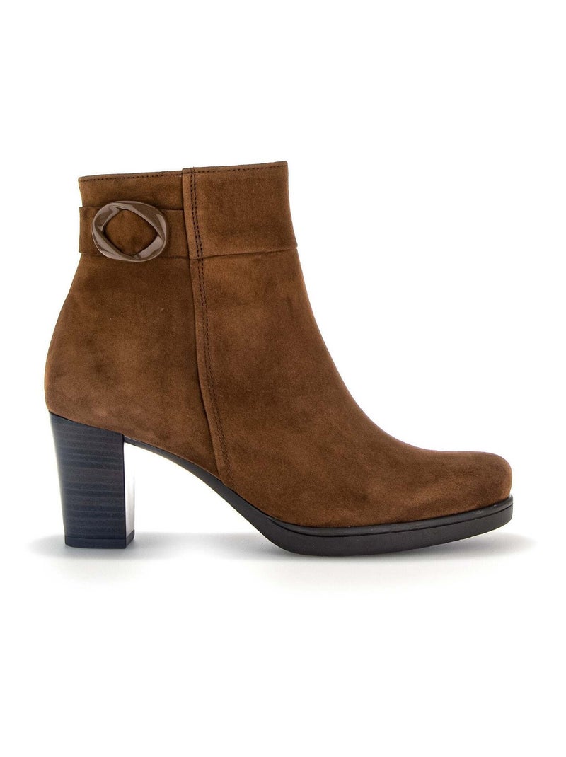 Bottines  en velours Gabor Marron - Kiabi