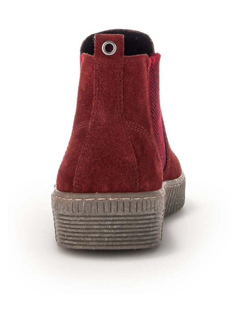 Bottines  en velours Gabor Rouge - Kiabi