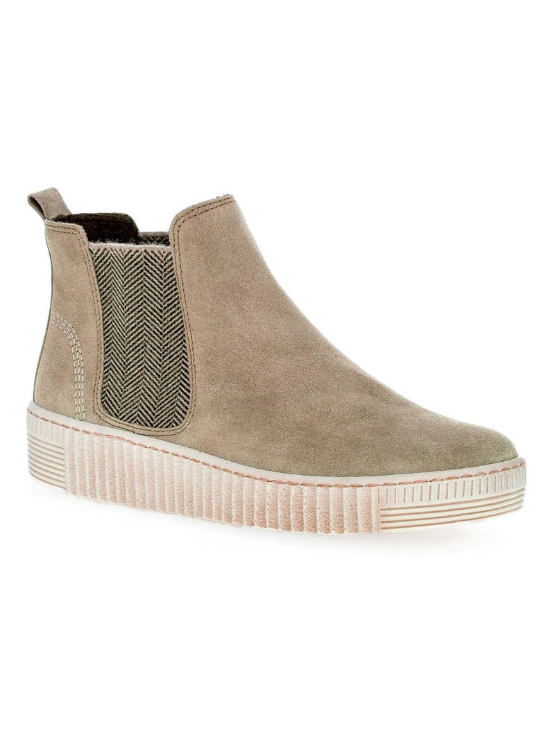 Bottines  en velours Vert - Kiabi
