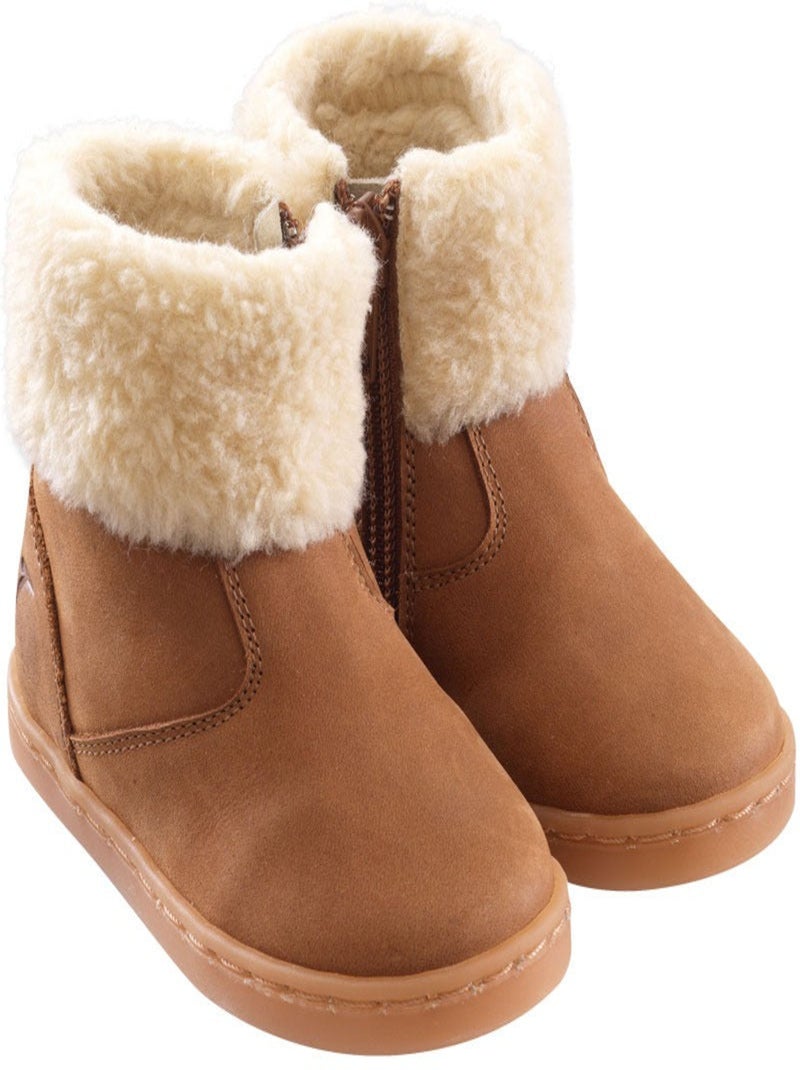 Bottines enfant fourrées Chouby Marron - Kiabi