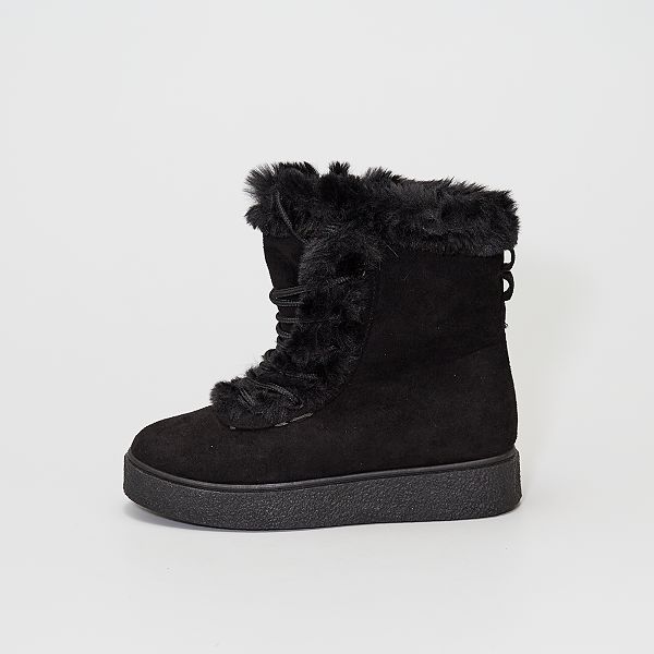bottines fausse fourrure