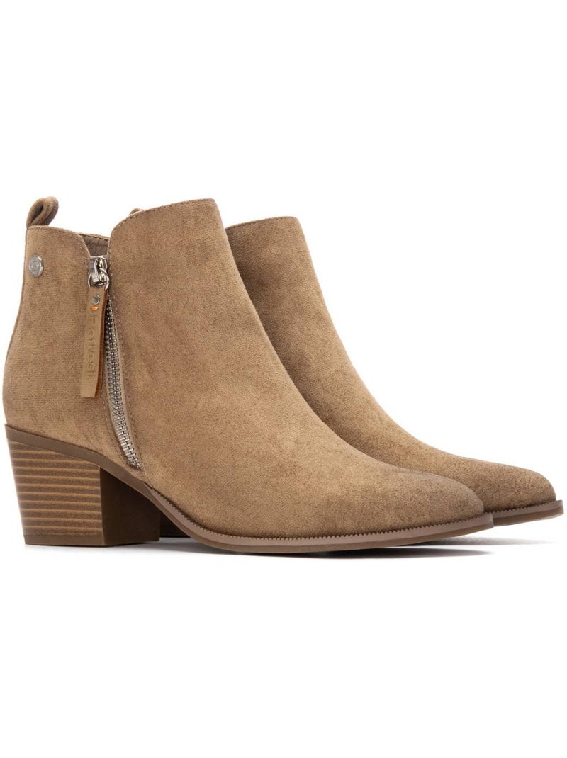 Bottines femme à bout pointu Beige - Kiabi