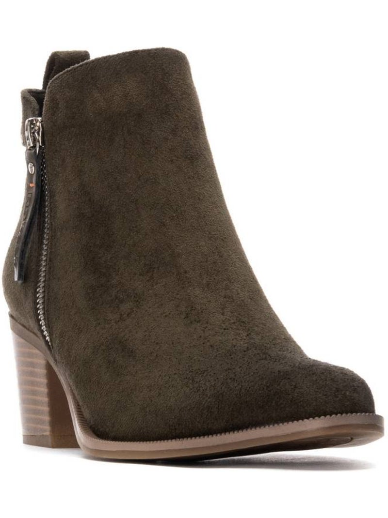 Bottines femme à bout pointu Kaki - Kiabi