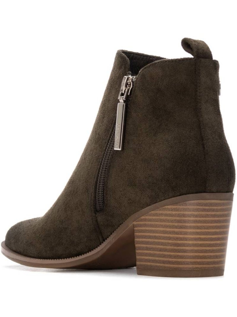 Bottines femme à bout pointu Kaki - Kiabi