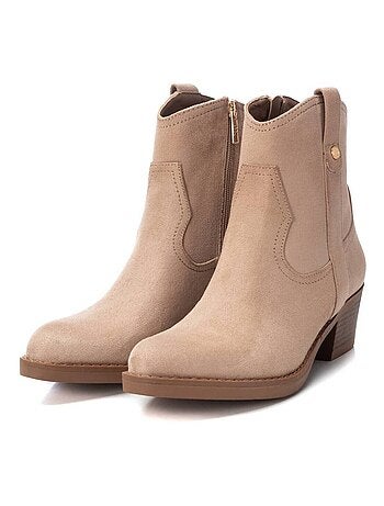 Bottines femme à lacets avec fermeture éclair