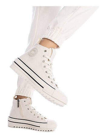 Bottines femme à lacets avec fermeture éclair