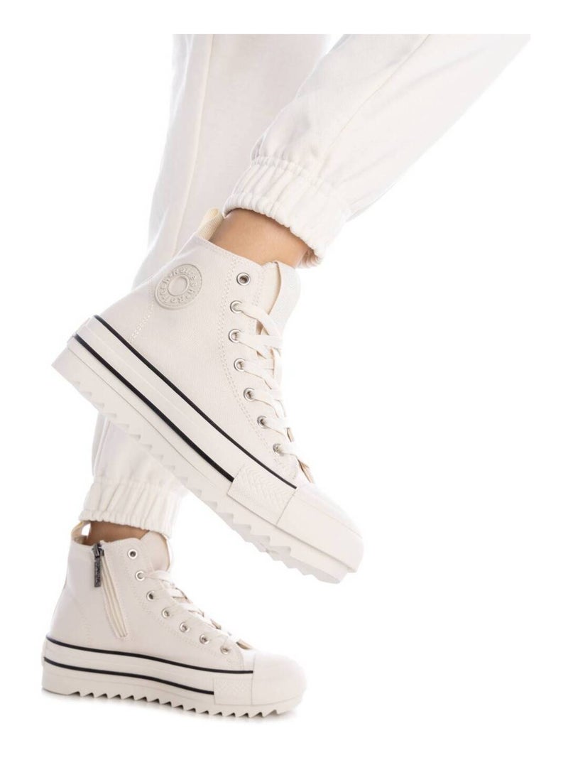 Bottines femme à lacets avec fermeture éclair Beige - Kiabi