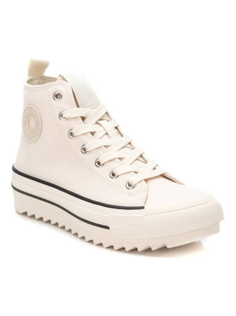 Bottines femme à lacets avec fermeture éclair Beige - Kiabi
