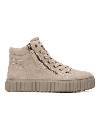 Bottines femme à lacets avec fermeture éclair