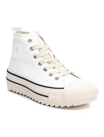 Bottines femme à lacets avec fermeture éclair