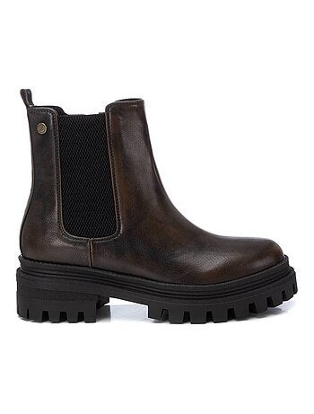 Bottines femme à lacets avec fermeture éclair