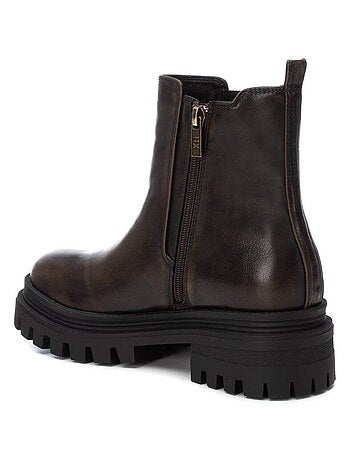 Bottines femme à lacets avec fermeture éclair
