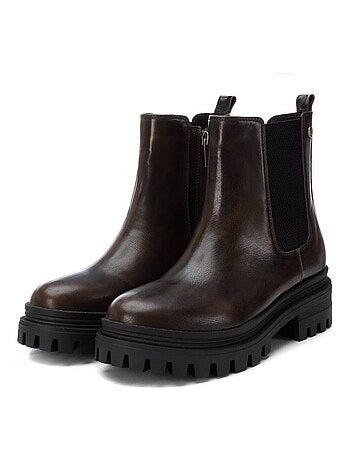 Bottines femme à lacets avec fermeture éclair