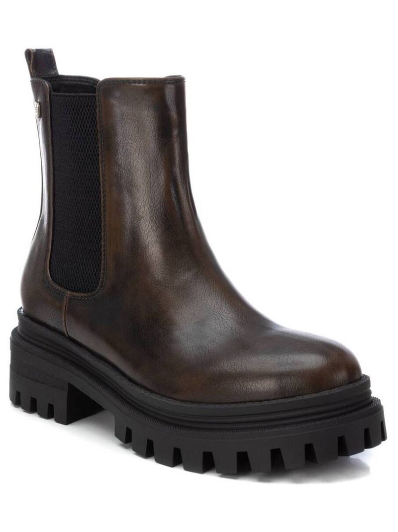 Bottines femme à lacets avec fermeture éclair Bronze - Kiabi