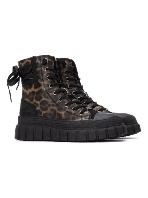 Bottines femme à lacets avec fermeture éclair - Kiabi
