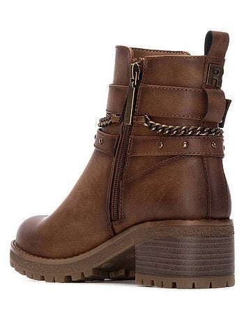 Bottines femme à lacets avec fermeture éclair