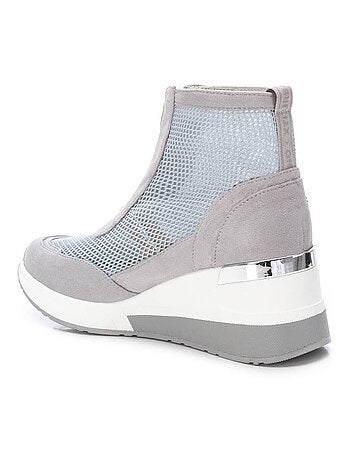 Bottines femme à lacets avec fermeture éclair